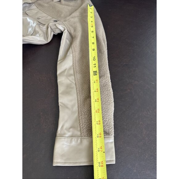 Heartloom Tonya Womens Shacket Jacket S Brown Fleece & Faux Leather - Picture 10 of 10